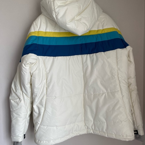 Nike ACG Fitstorm Womens Retro Blue Yellow Stripe 90s Sz XL *RARE SHINEY LINING - Picture 11 of 12
